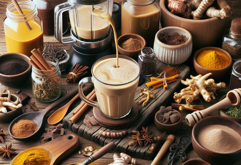 Cup showing how an adaptogenic coffee alternative beverage looks like